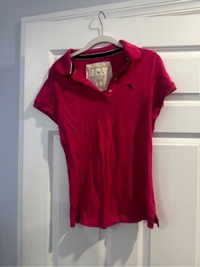 Vintage Abercrombie & Fitch Bright Pink Polo